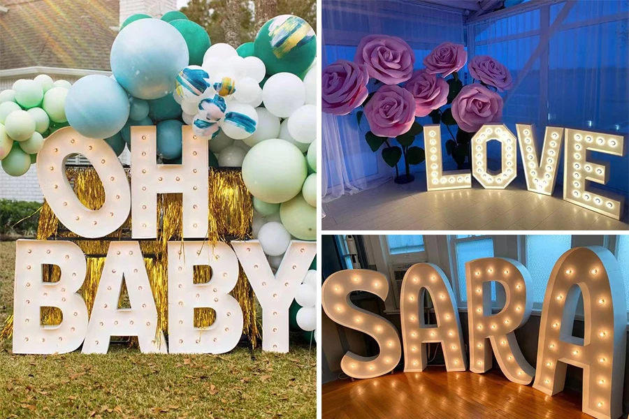 marquee number and letter