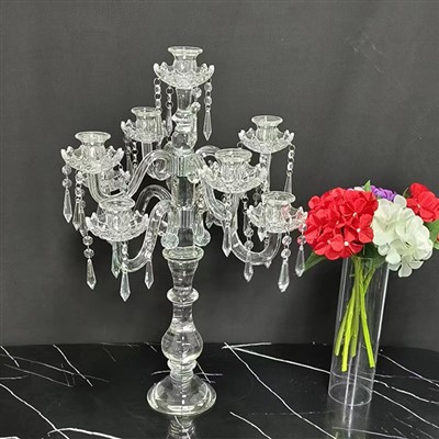 9-armiger Kristallkandelaber