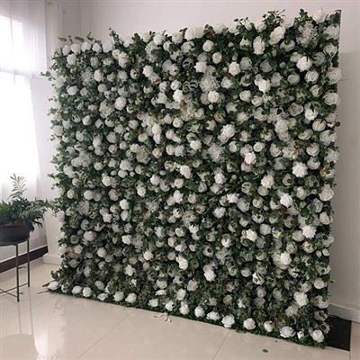 Grüne Blumenwandkulisse