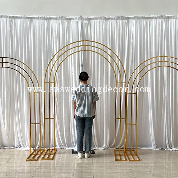 gold metal wedding arch
