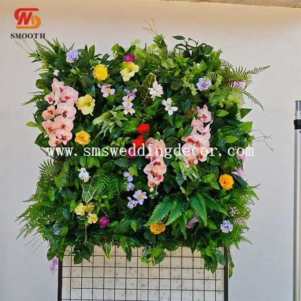 silk flower backdrop